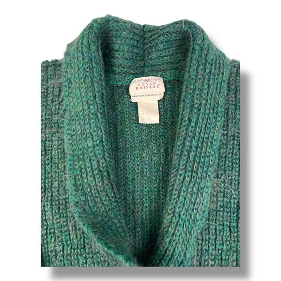 Vintage Susan Bristol Mohair Blend Cardigan Fuzzy Sweater Size Medium - Picture 5 of 5